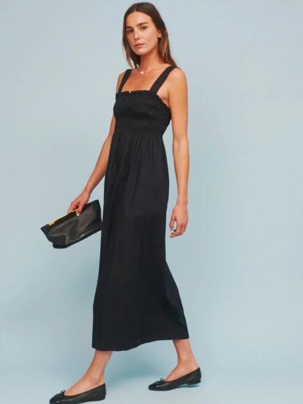 Reformation Smocked Maxi Dress (Small)